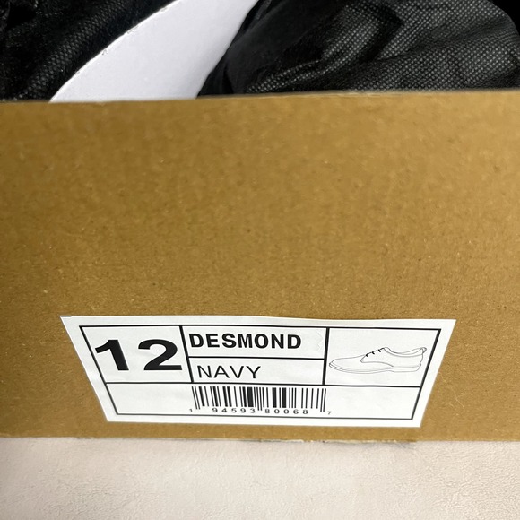 Thomas & Vine Men's Navy Genuine Suede Desmond Round Toe Derby Shoes - 12 - Picture 3 of 10